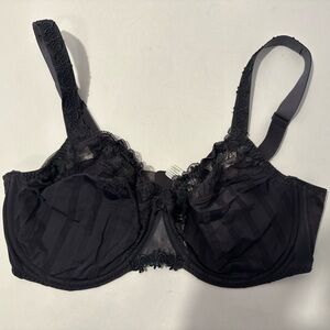 Simone Perele Bra 36F Grey Underwire Adjustable Clasp Back